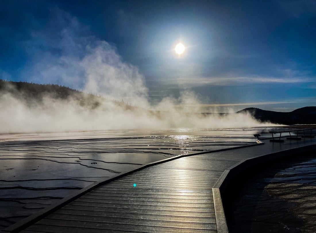 Grand Prismatic Spring at Dusk Yellowstone National Park