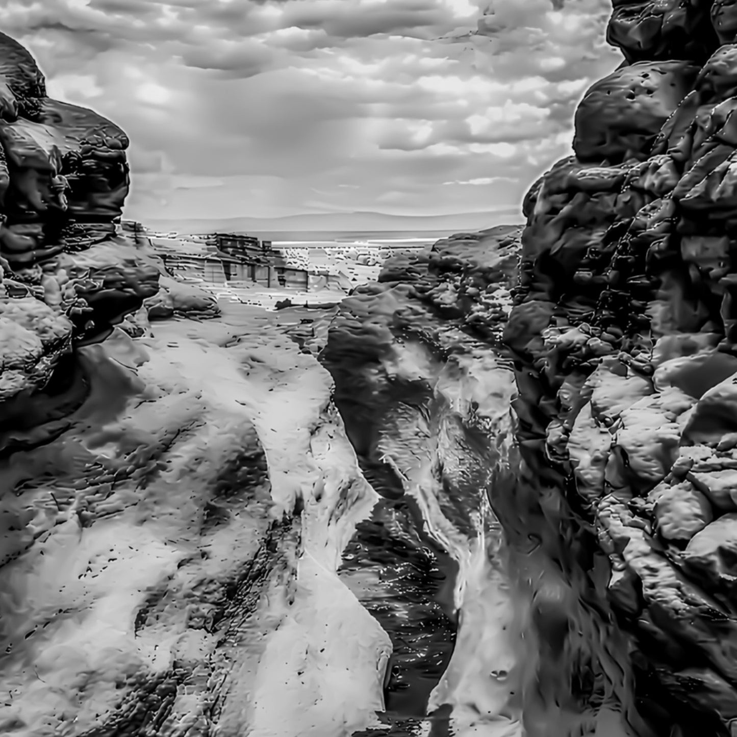 Plaza Blanca; Abiquiu, New Mexico Black & White II Premium Matte Poster