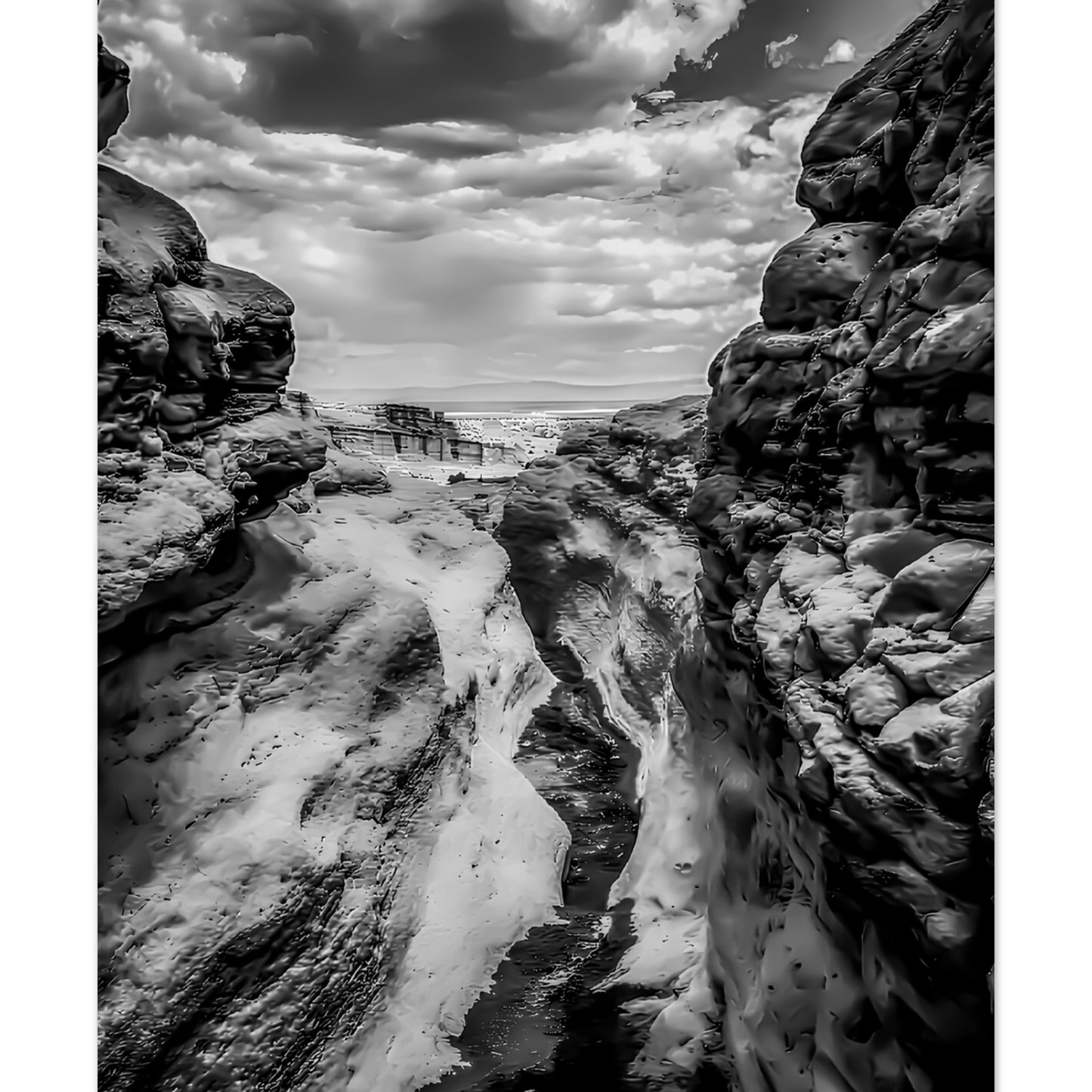 Plaza Blanca; Abiquiu, New Mexico Black & White II Premium Matte Poster