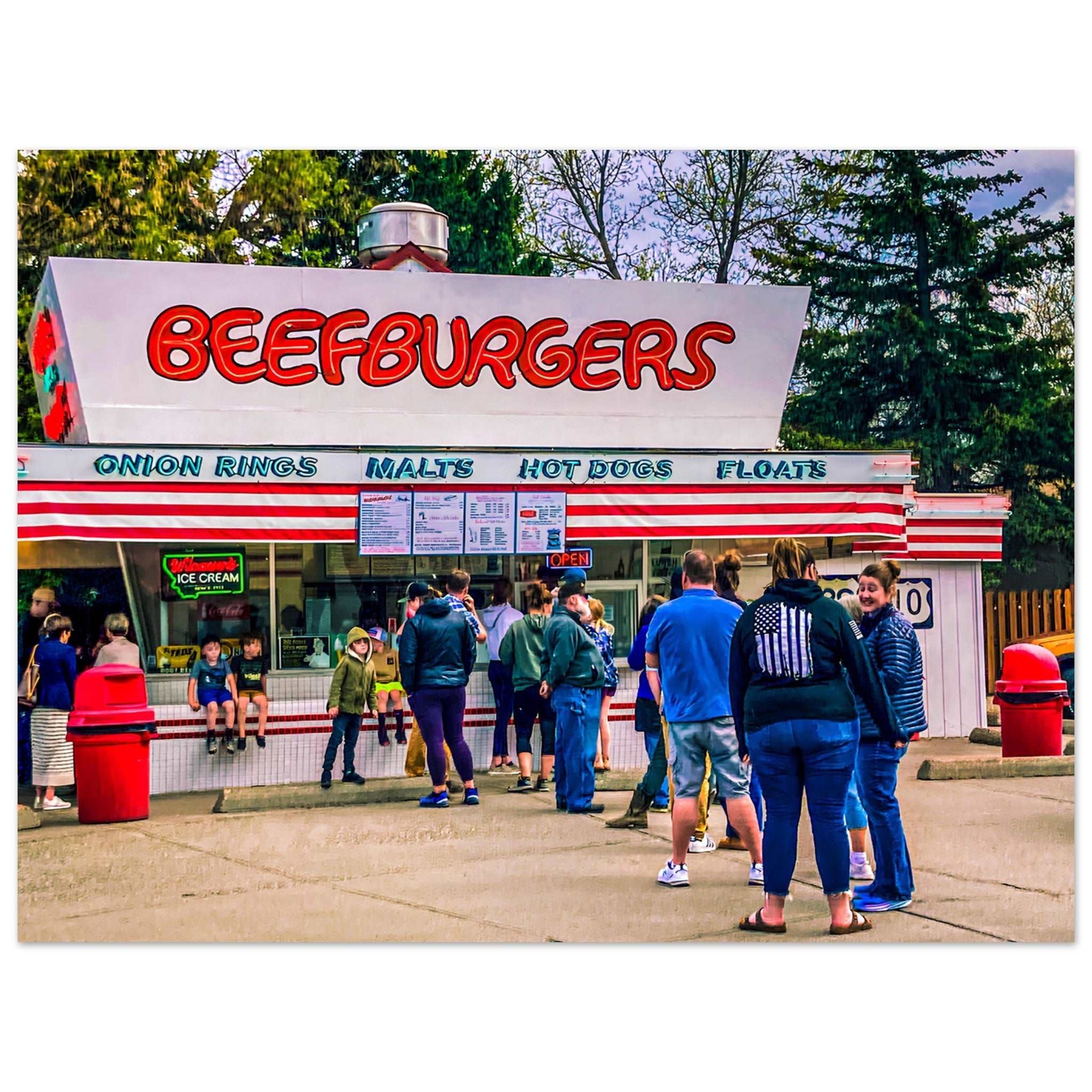 Mark's In & Out; Livingston, Montana Premium Matte Poster