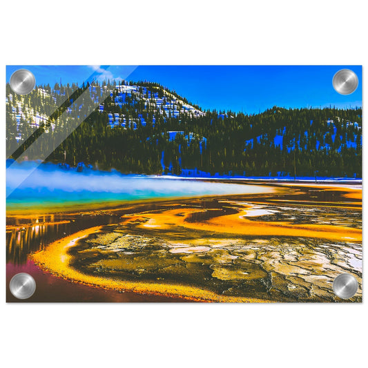 Rainbow: Grand Prismatic Spring, Yellowstone National Park Acrylic Print