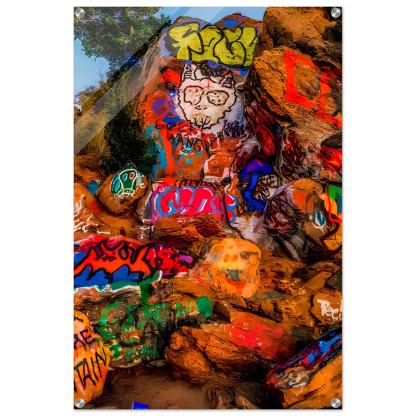 Lookout Mountain Park Graffiti; Denver, Colorado Acrylic Print Communitea Books James Bonner