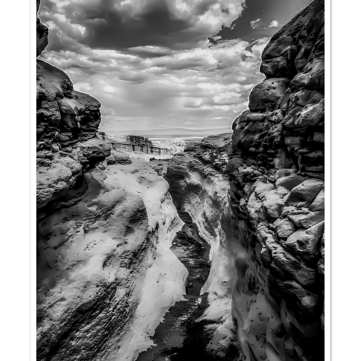 Plaza Blanca; Abiquiu, New Mexico Black & White II Premium Matte Poster