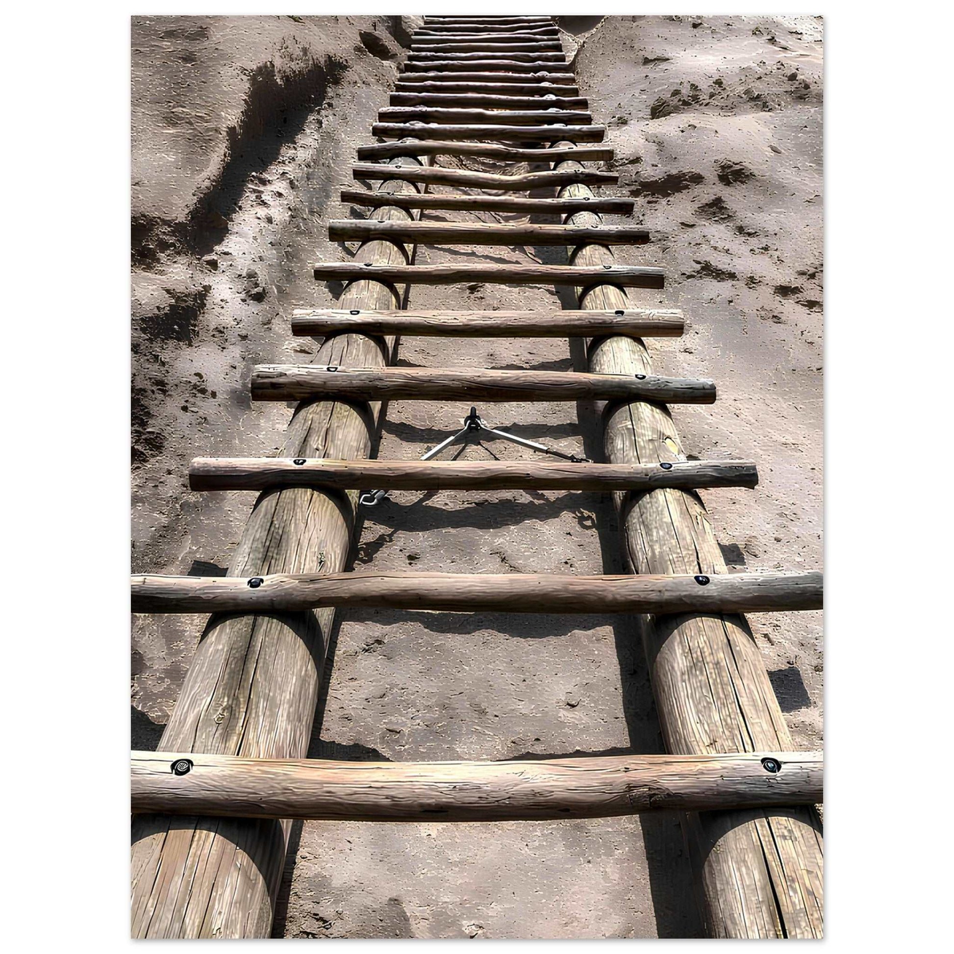 Ladders to Alcove House; Bandelier National Monument, New Mexico Premium Matte Poster