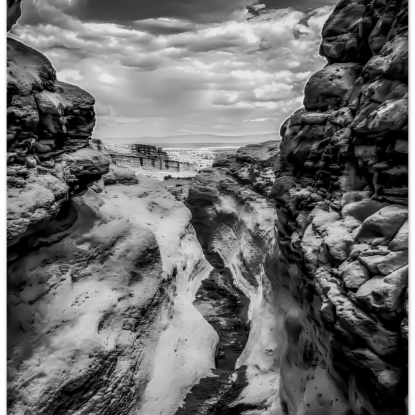 Plaza Blanca; Abiquiu, New Mexico Black & White II Premium Matte Poster