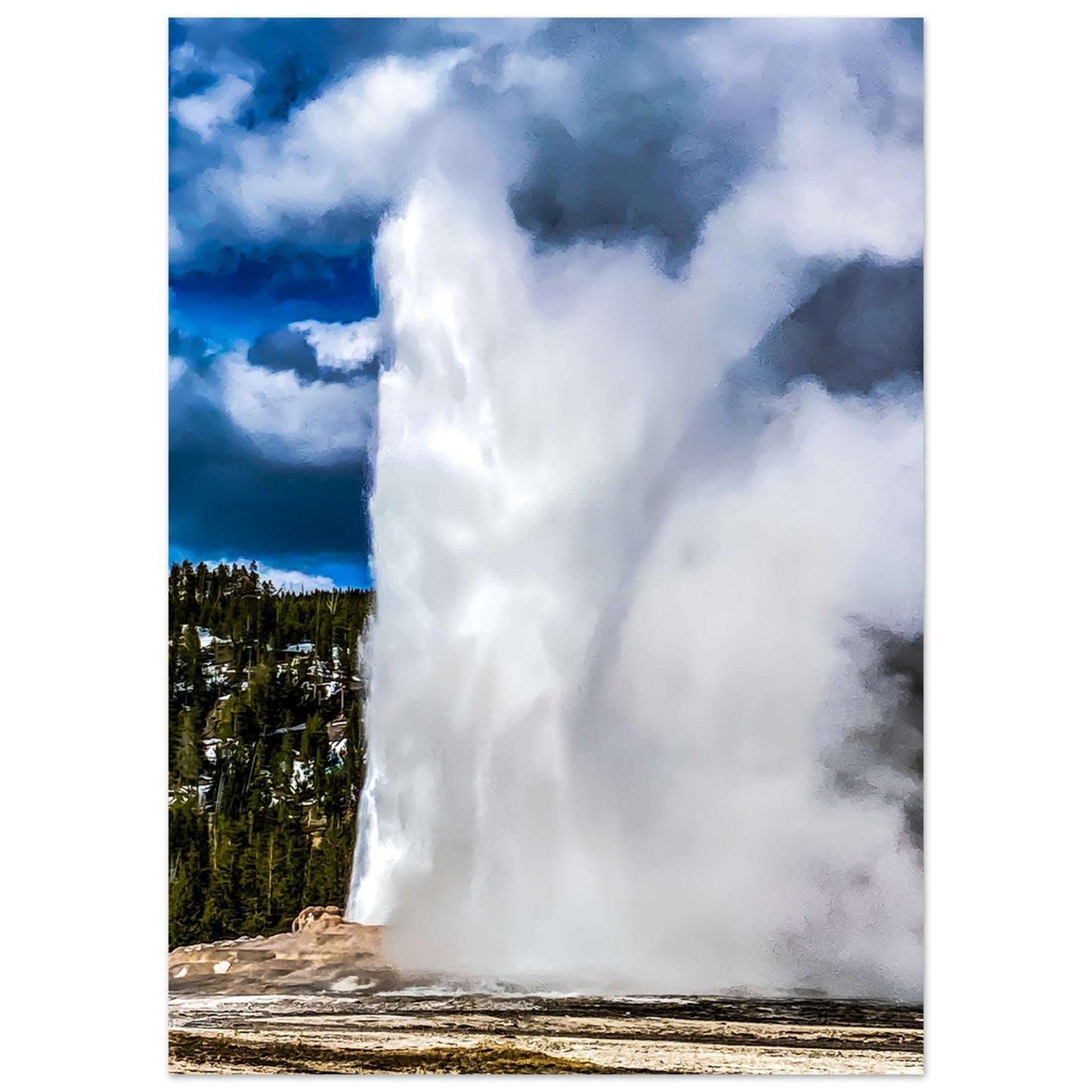 Old Faithful, Yellowstone National Park Premium Matte Poster