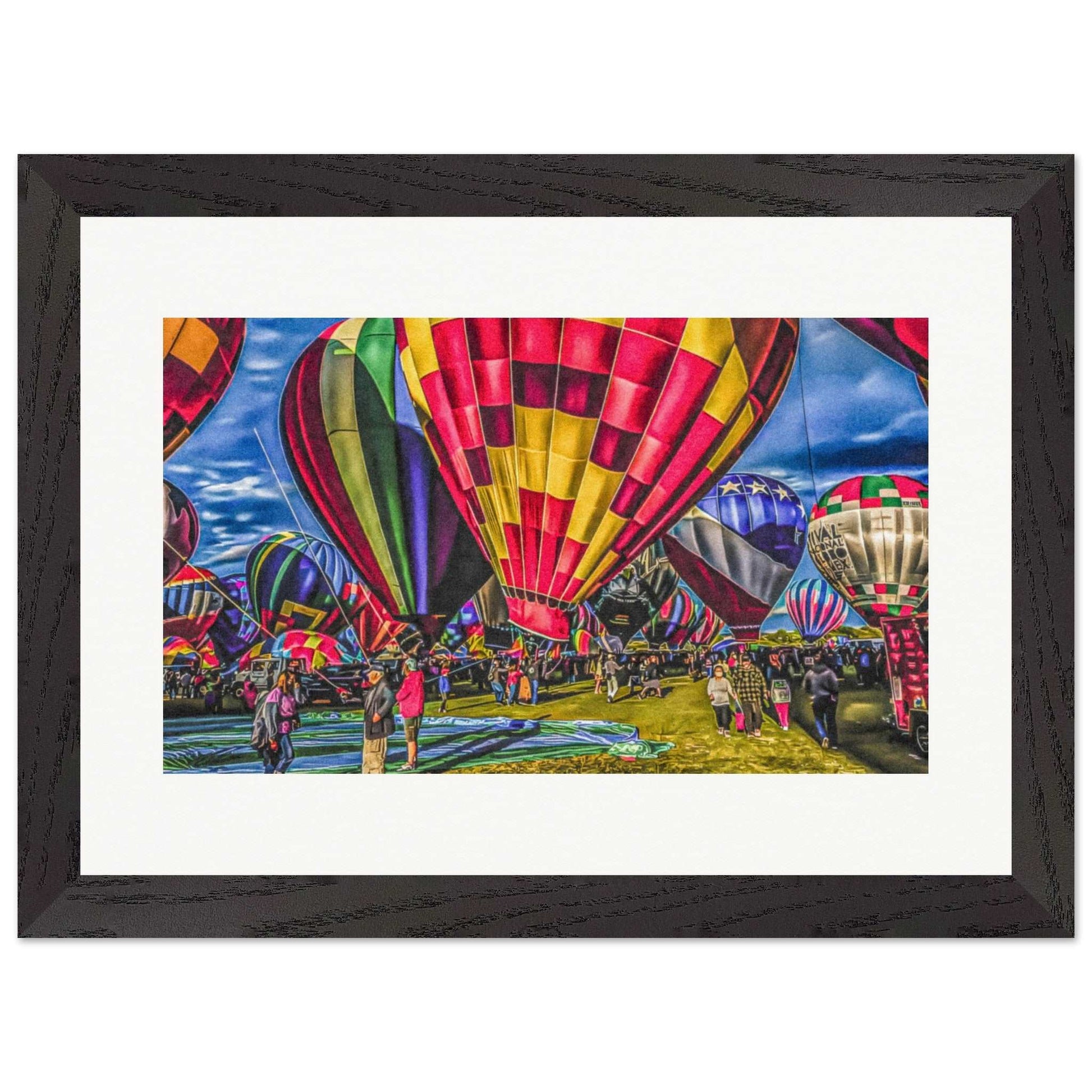 Albuquerque International Balloon Fiesta; Albuquerque, New Mexico Wood Framed Print Communitea Books James Bonner