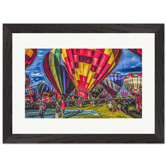 Albuquerque International Balloon Fiesta; Albuquerque, New Mexico Wood Framed Print Communitea Books James Bonner