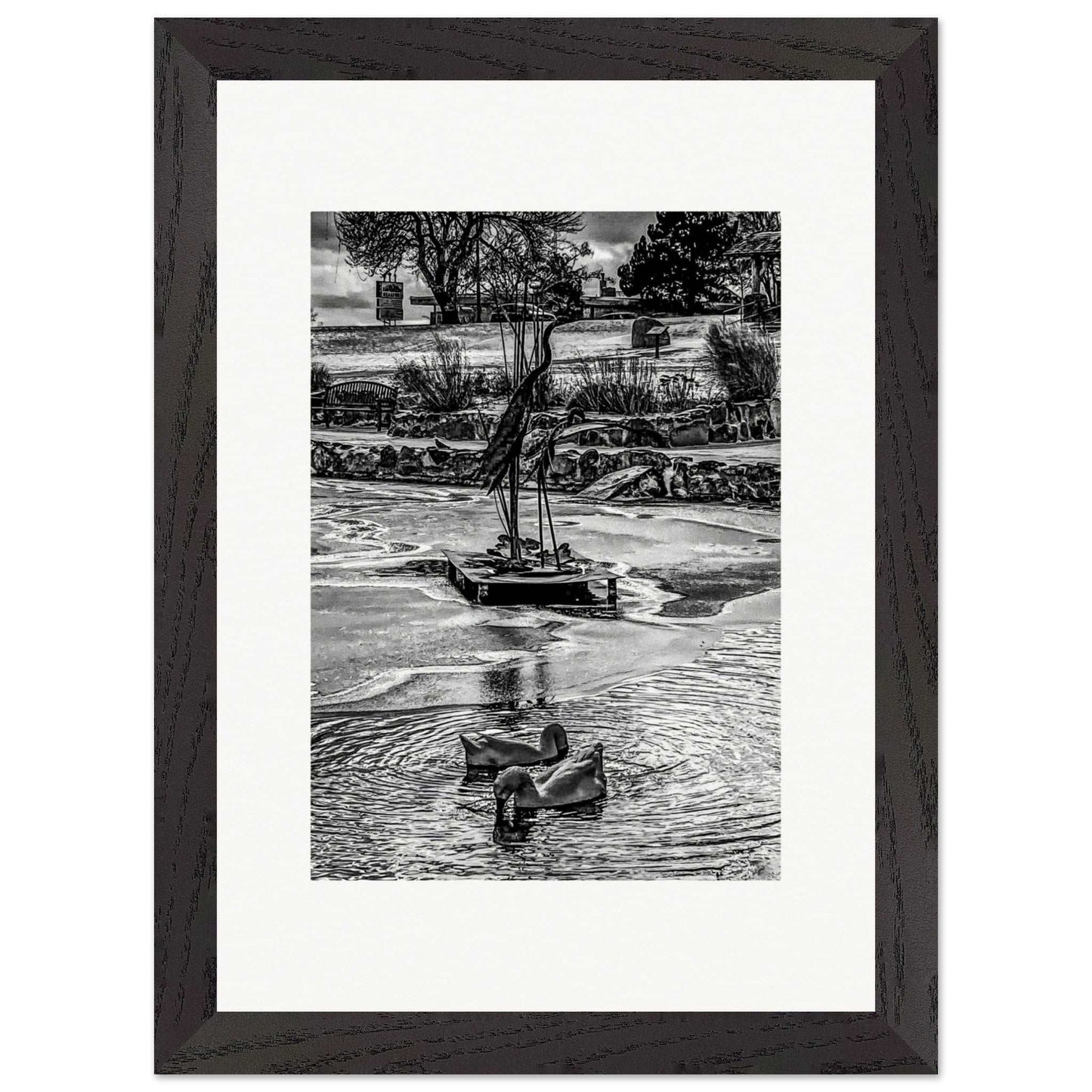 Ashley Pond; Los Alamos, New Mexico Wood Framed Print Communitea Books James Bonner