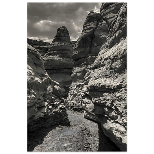 Corridor, Plaza Blanca; Abiquiu, New Mexico Black & White I Wood Print Communitea Books James Bonner