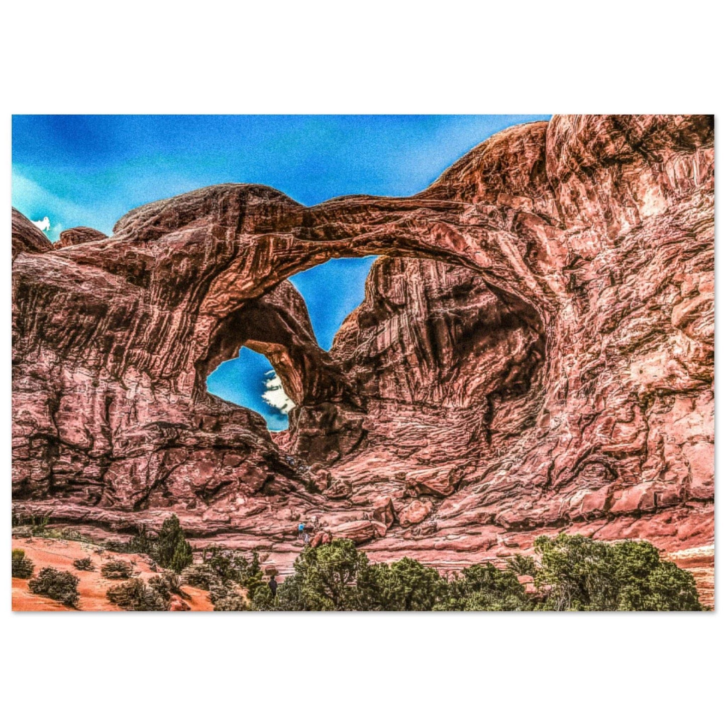 Double Arches; Arches National Park, Moab, Utah Premium Matte Poster Communitea Books James Bonner