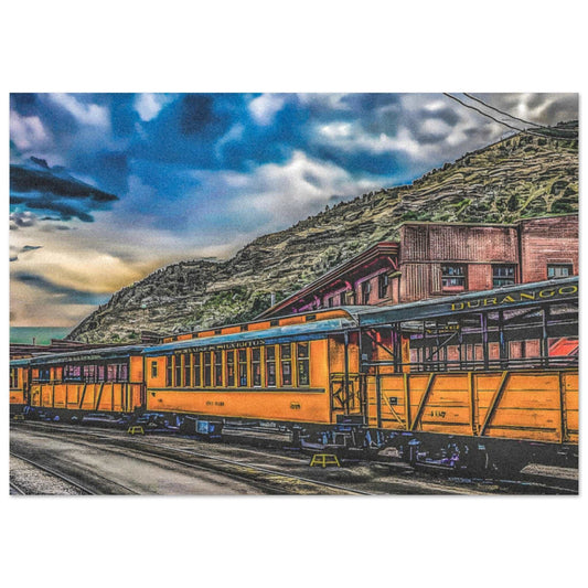 Durango Silverton Railroad Black & White Premium Matte Poster Communitea Books James Bonner