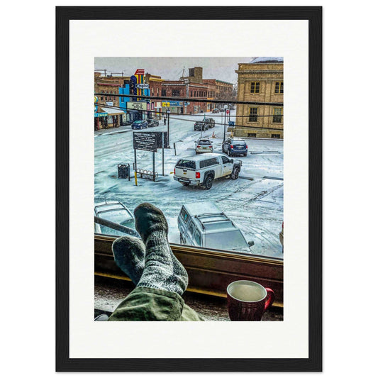 Early Mid-Morning; Livingston, Montana Wood Framed Print Communitea Books James Bonner