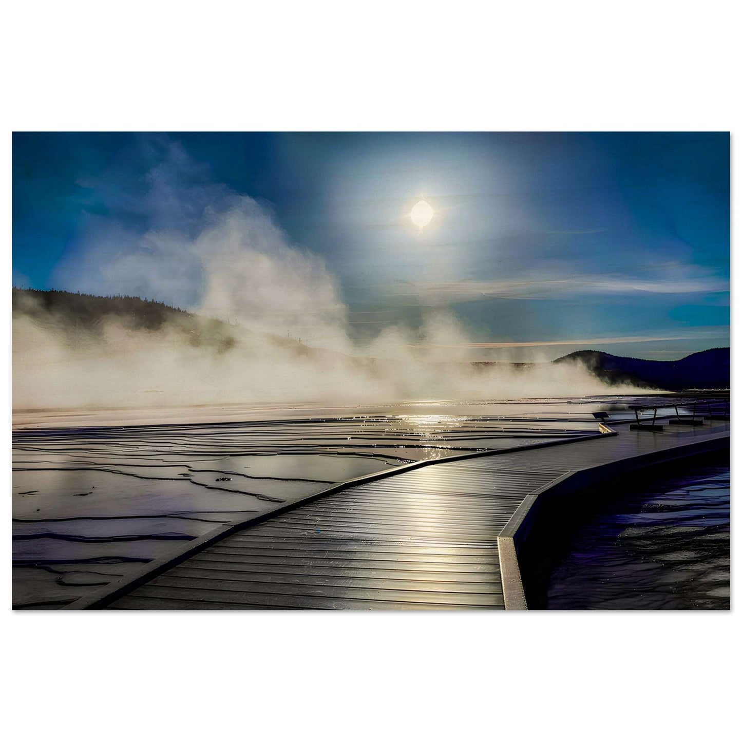 Grand Prismatic Spring; Yellowstone National Park, Wyoming I Wood Print Communitea Books James Bonner