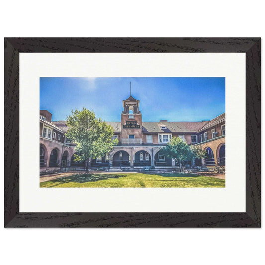 Hotel Castaneda; Las Vegas, New Mexico Wood Framed Print Communitea Books James Bonner