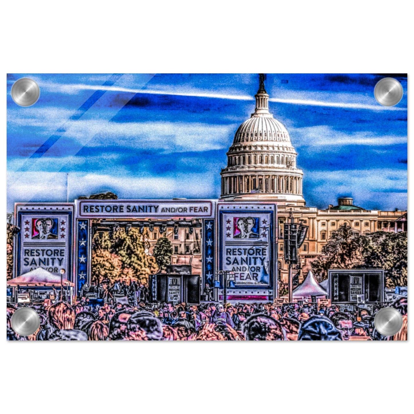 Jon Stewart's "Rally to Restore Sanity," Washington D.C. Acrylic Print Communitea Books James Bonner