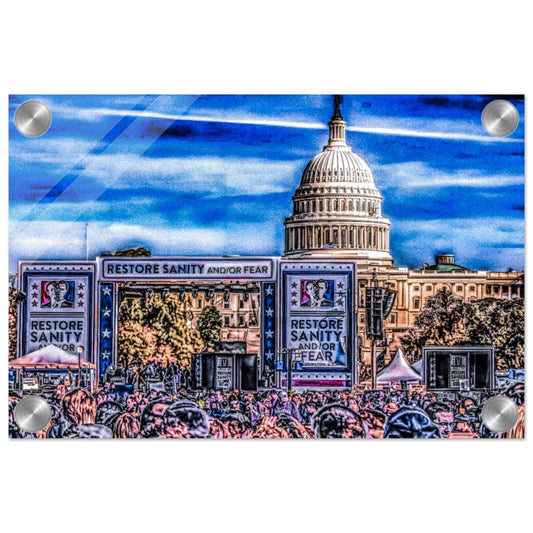 Jon Stewart's "Rally to Restore Sanity," Washington D.C. Acrylic Print Communitea Books James Bonner