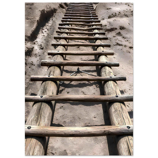 Ladders to Alcove House; Bandelier National Monument, New Mexico Premium Matte Poster Communitea Books James Bonner