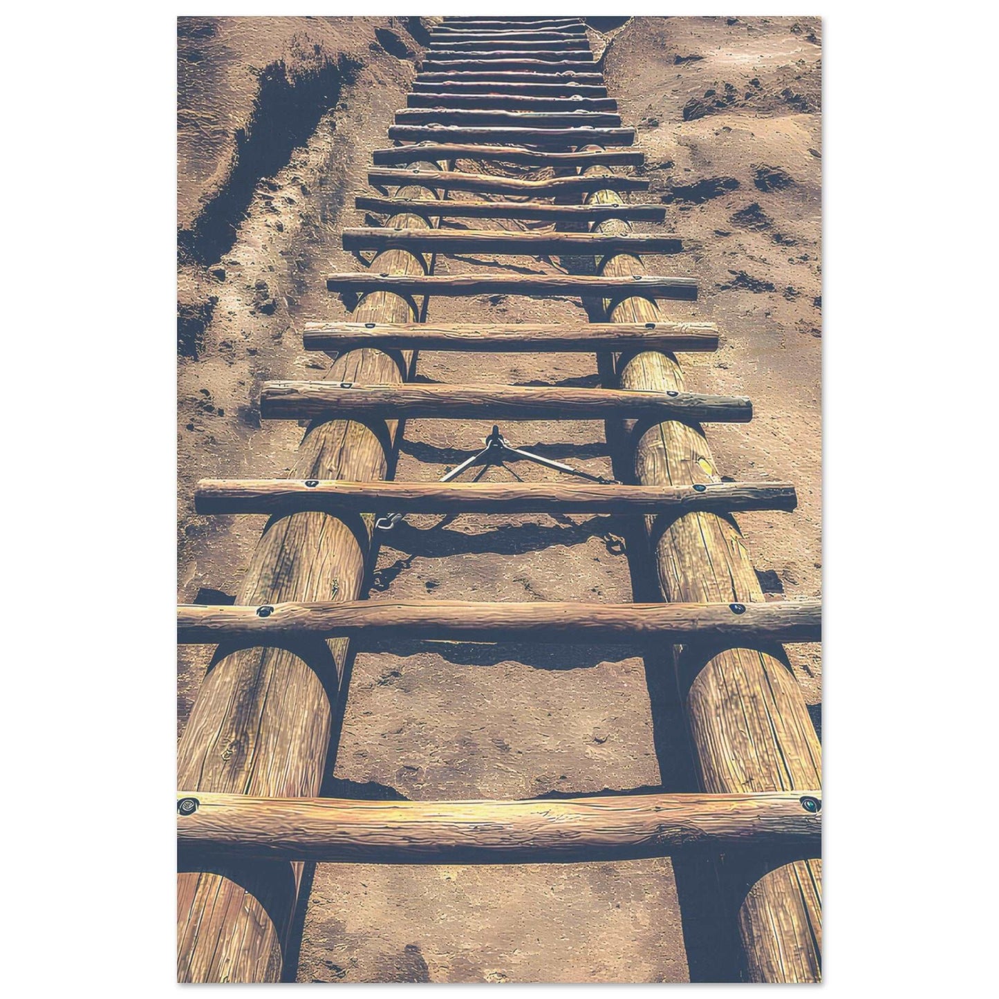 Ladders to Alcove House; Bandelier National Monument, New Mexico Wood Print Communitea Books James Bonner