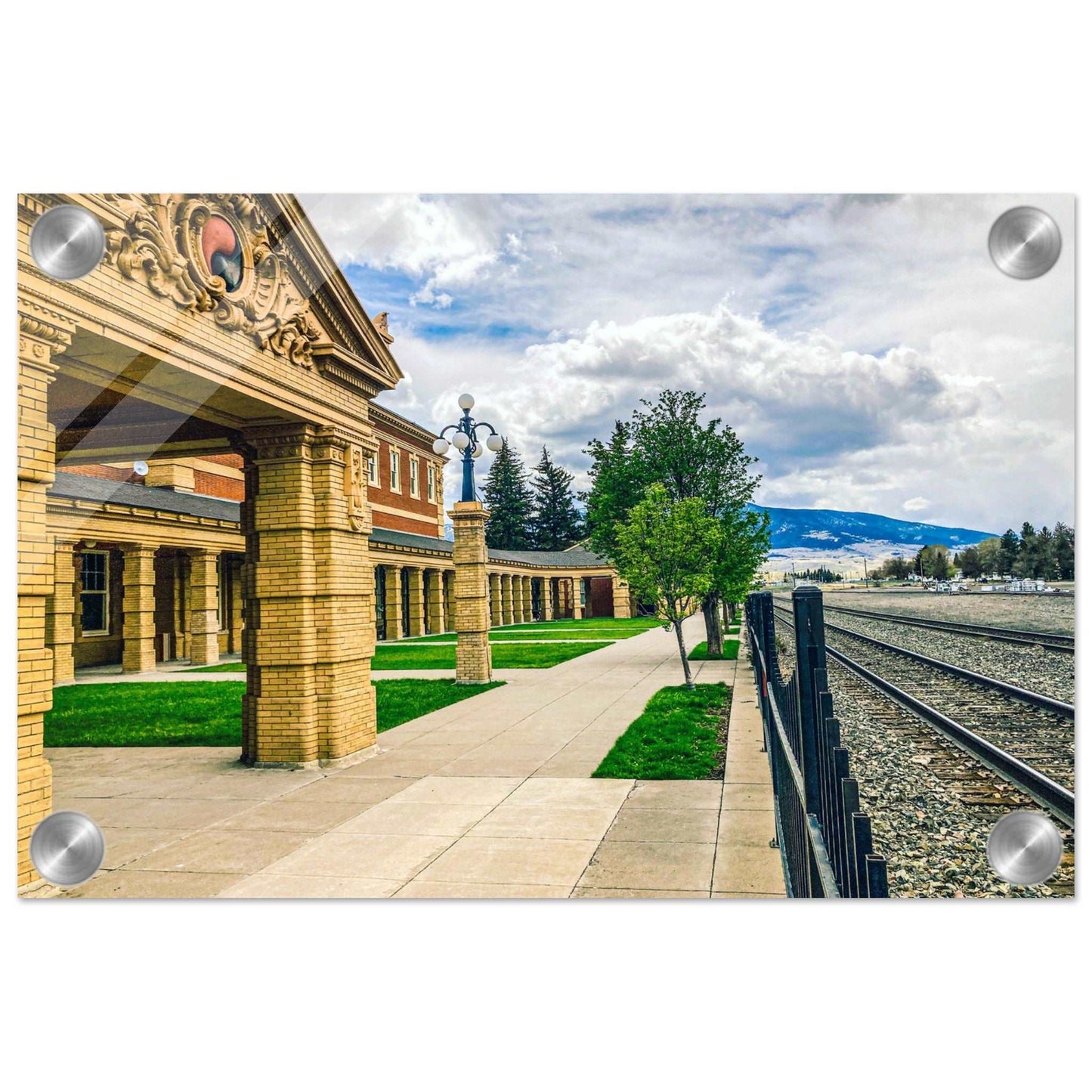 Livingston, Montana Train Depot Acrylic Print Communitea Books James Bonner