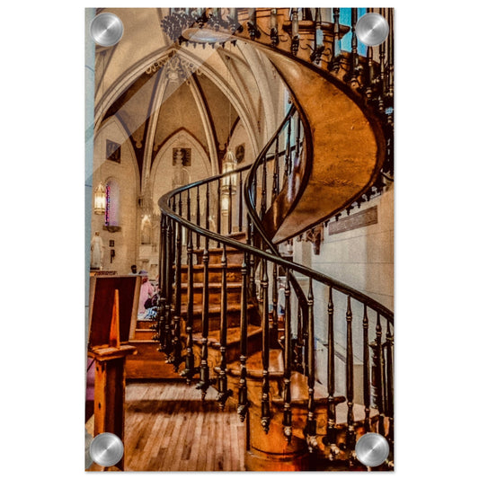 Loretto Chapel Miraculous Staircase; Santa Fe, New Mexico Acrylic Print Communitea Books James Bonner