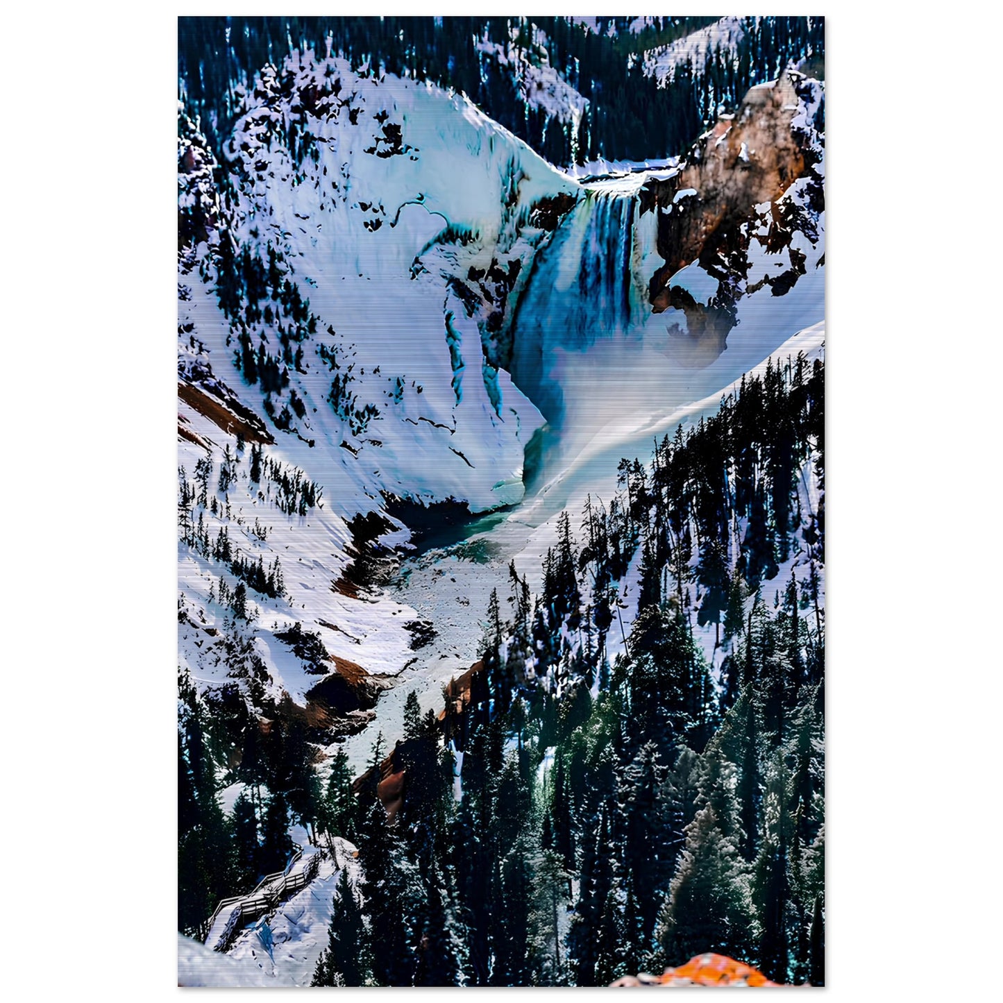 Lower Falls, Yellowstone National Park I Brushed Aluminum Print Communitea Books James Bonner