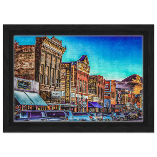 Main Street; Livingston Montana Canvas Framed Communitea Books