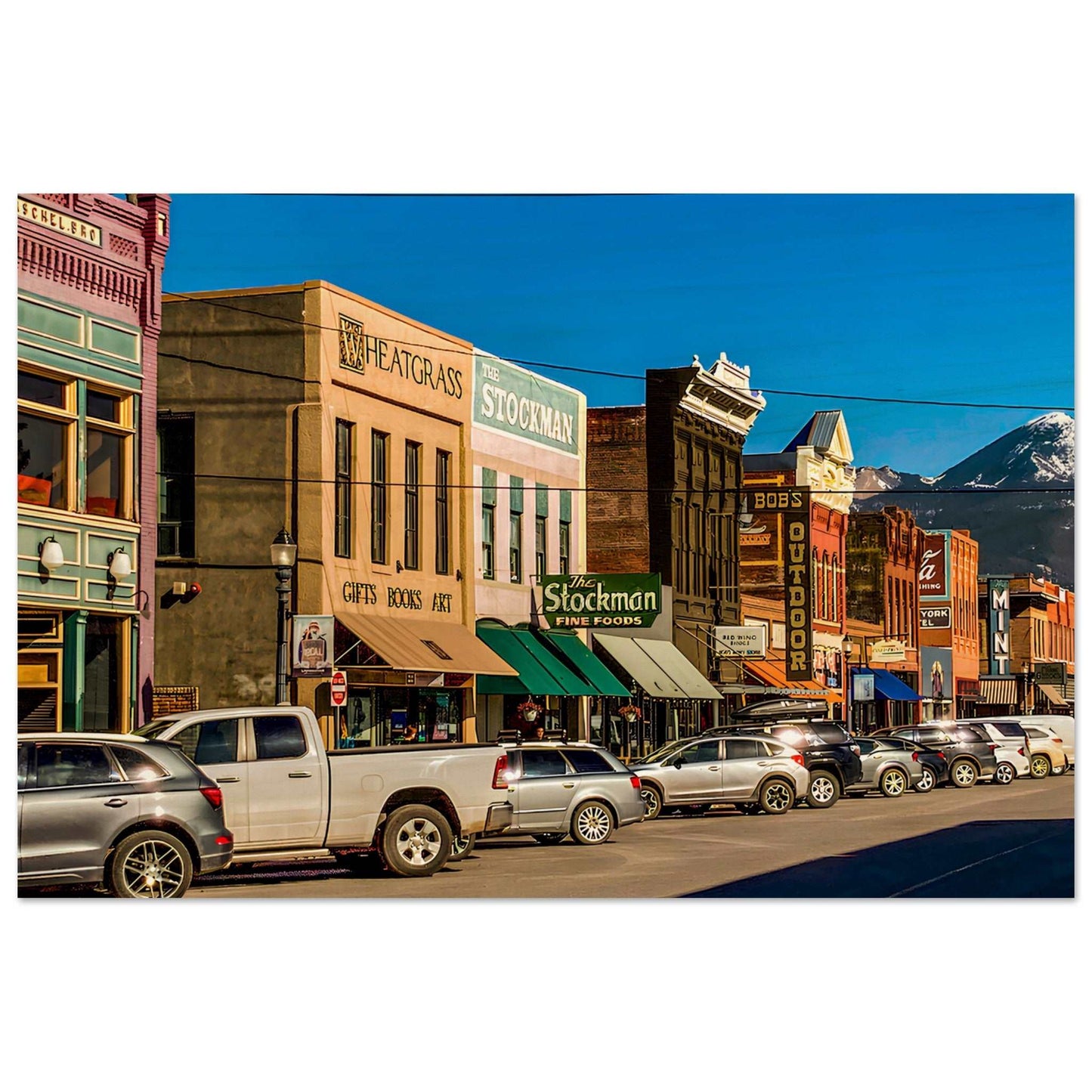 Main Street; Livingston, Montana Wood Print Communitea Books James Bonner