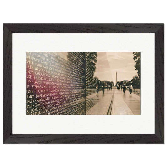 Memorial; Vietnam Memorial, Washington D.C. Wood Framed Print Communitea Books James Bonner