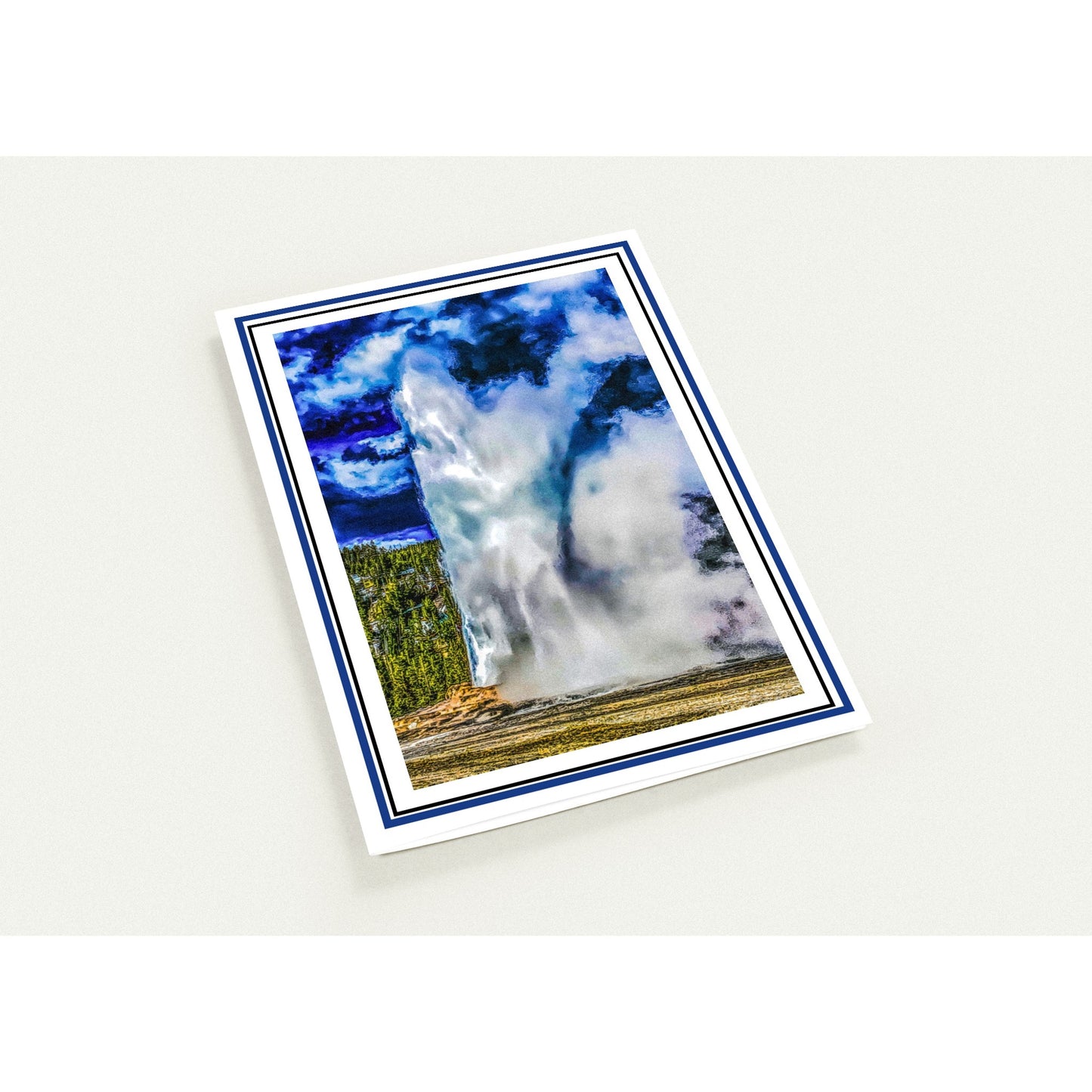 Old Faithful, Yellowstone National Park 10 Greeting Cards (w/ standard envelopes) Communitea Books James Bonner