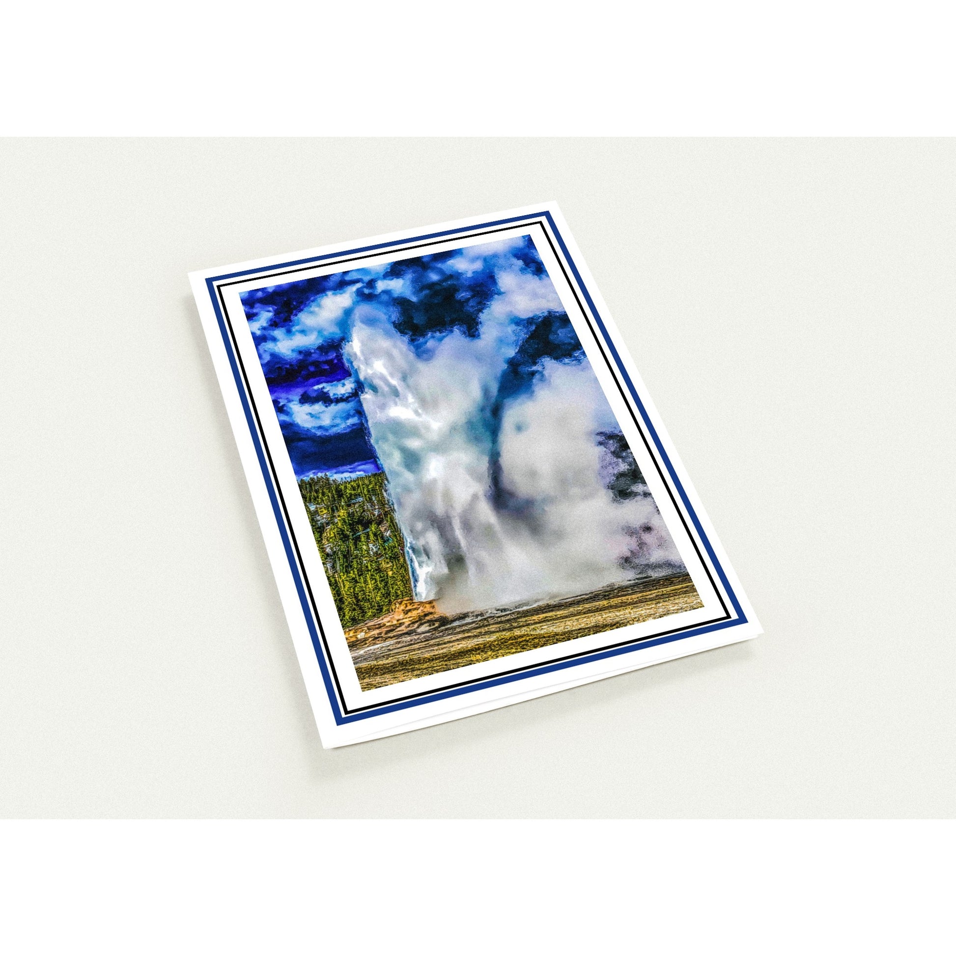 Old Faithful, Yellowstone National Park 10 Greeting Cards (w/ standard envelopes) Communitea Books James Bonner