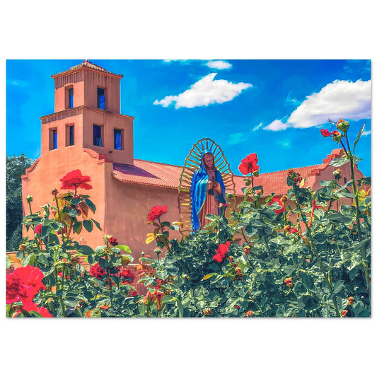 Our Lady of Guadalupe Catholic Church; Santa Fe, New Mexico Premium Matte Poster Communitea Books James Bonner