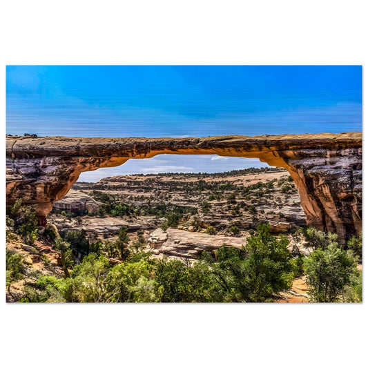 Owachomo Bridge; Natural Bridges National Monument, Utah I Brushed Aluminum Print Communitea Books James Bonner