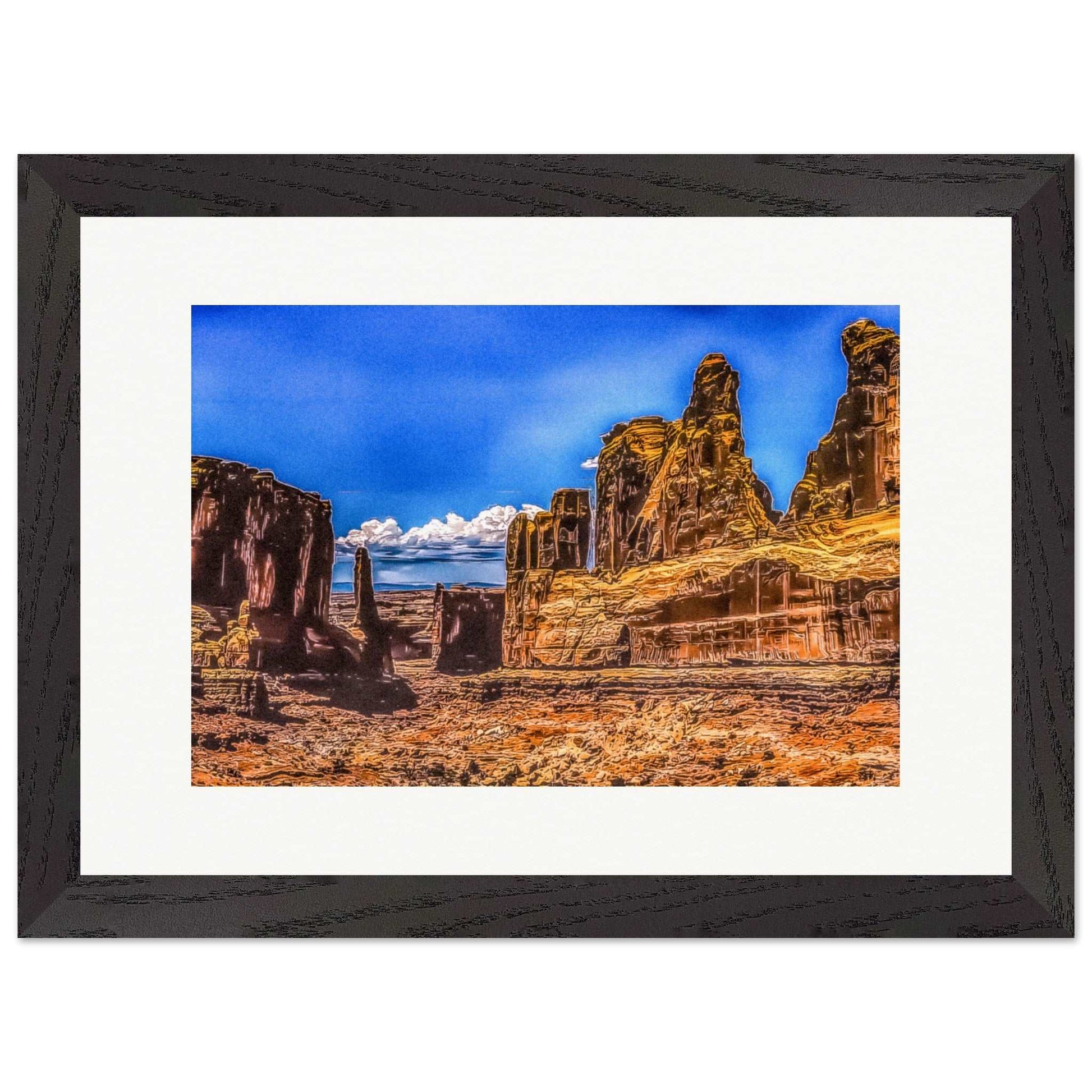 Park Avenue; Arches National Park, Moab, Utah Wood Framed Print Communitea Books James Bonner