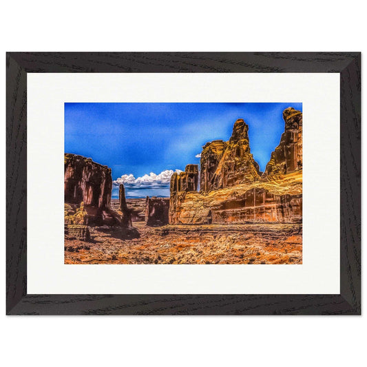Park Avenue; Arches National Park, Moab, Utah Wood Framed Print Communitea Books James Bonner