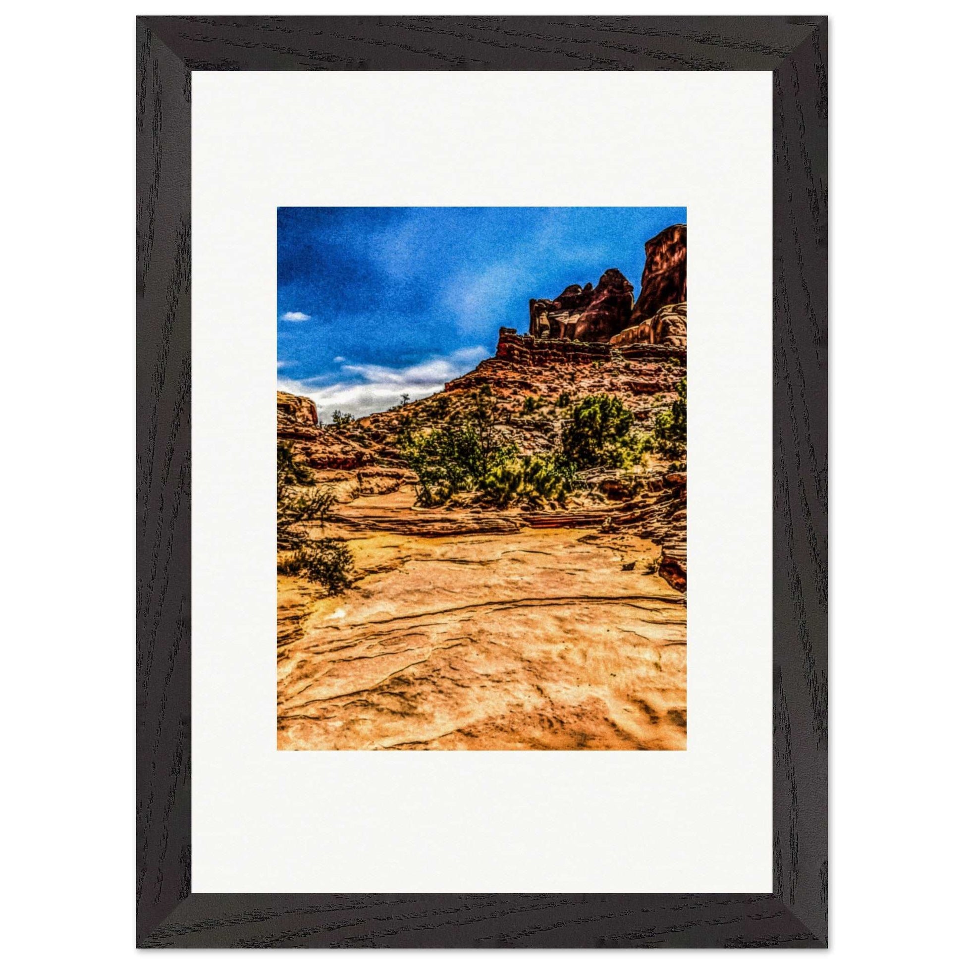 Park Avenue Trail; Arches National Park, Moab, Utah Wood Framed Print Communitea Books James Bonner
