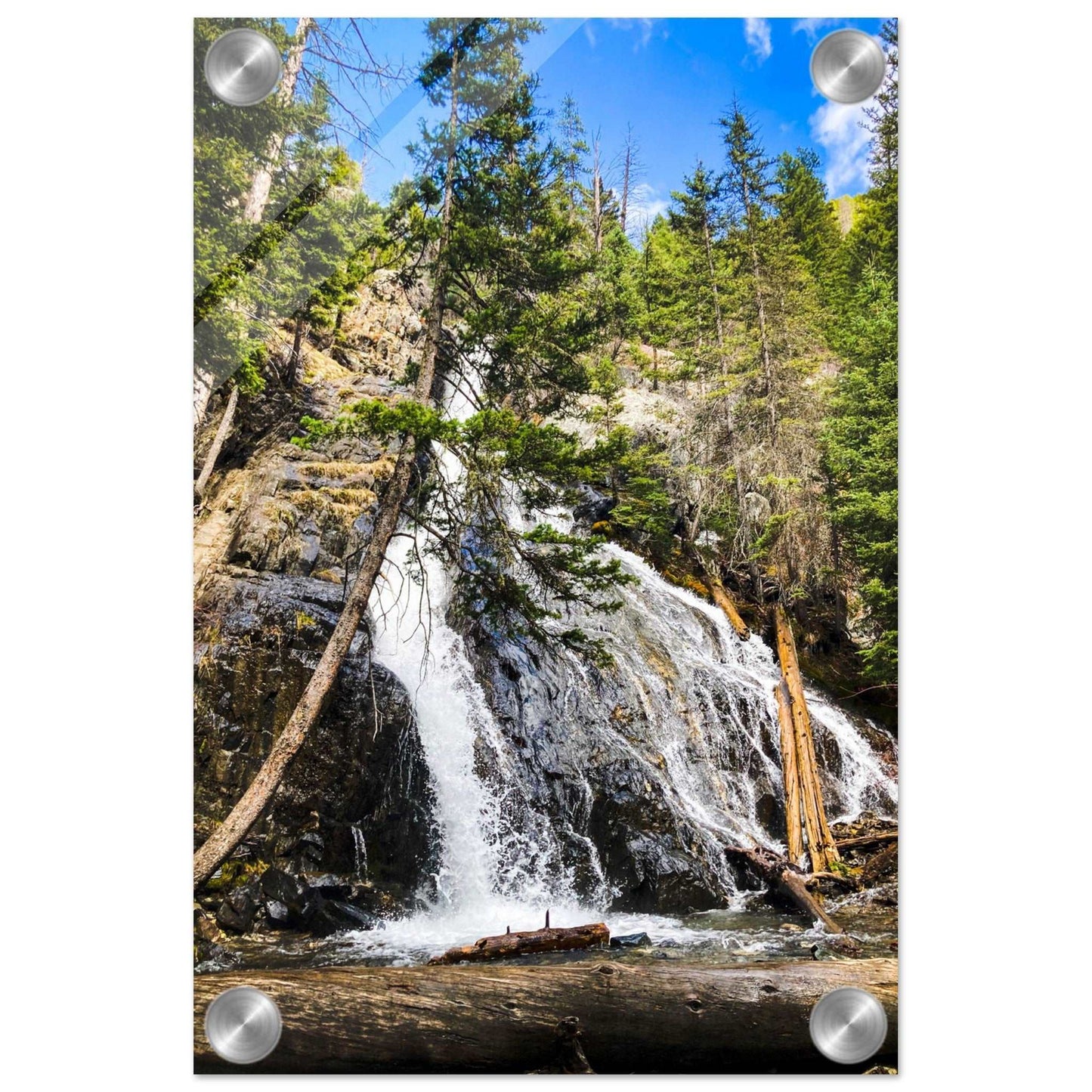 Pine Creek Falls; Pine Creek Trail, Paradise Valley, Montana Acrylic Print Communitea Books James Bonner