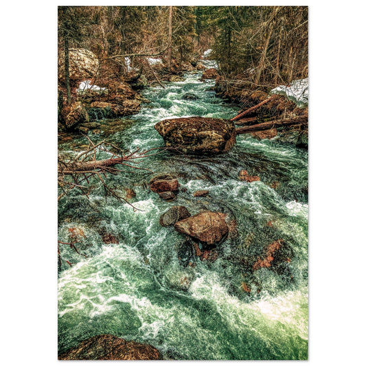 Pine Creek; Paradise Valley, Montana Premium Matte Poster Communitea Books James Bonner