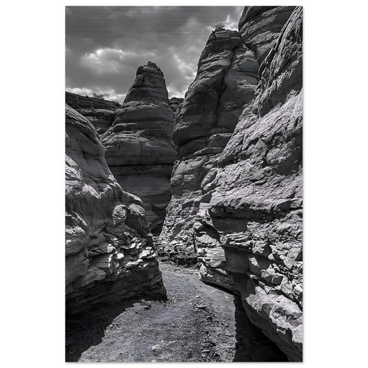 Plaza Blanca; Abiquiu, New Mexico Black & White I Brushed Aluminum Print Communitea Books James Bonner