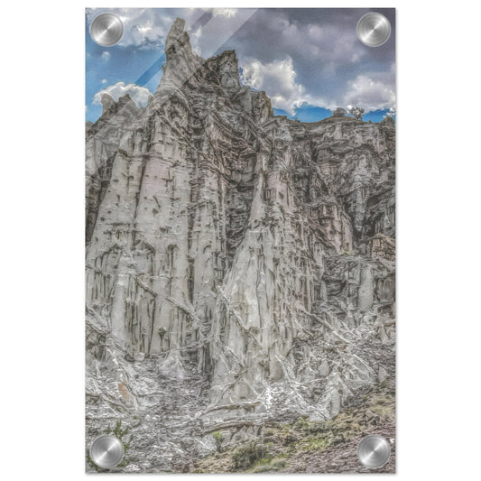 Plaza Blanca Cathedral; Abiquiu, New Mexico Acrylic Print Communitea Books James Bonner