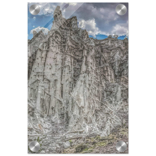 Plaza Blanca Cathedral; Abiquiu, New Mexico Acrylic Print Communitea Books James Bonner