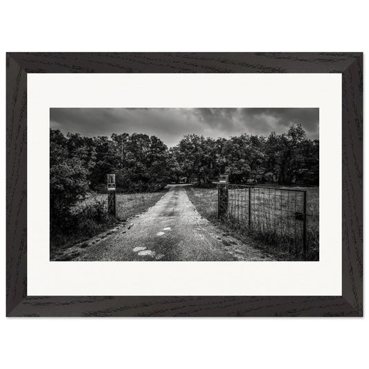 Remembrance; Boerne, Texas Black & White Wood Framed Print Communitea Books James Bonner