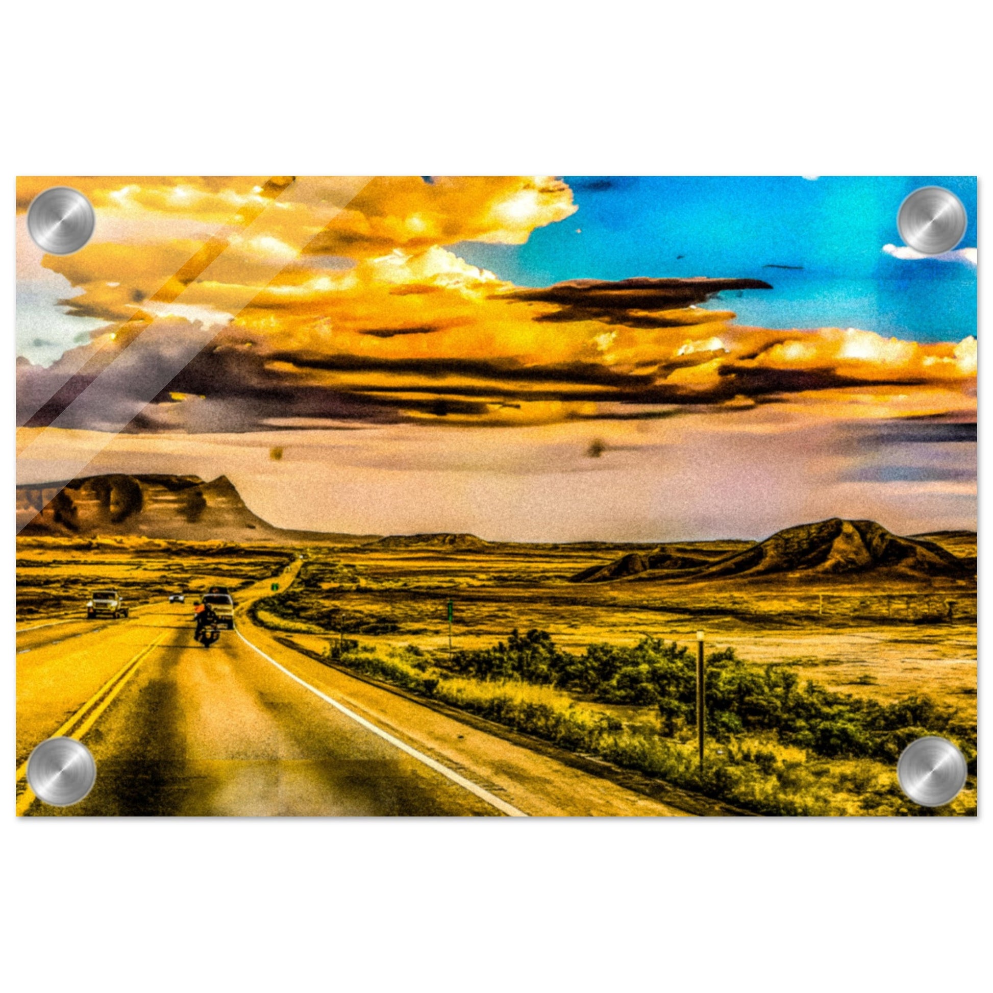 Sundown; HWY 191, Utah Acrylic Print Communitea Books James Bonner