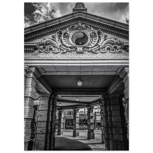 The Depot; Livingston, Montana Black & White Premium Matte Poster Communitea Books James Bonner