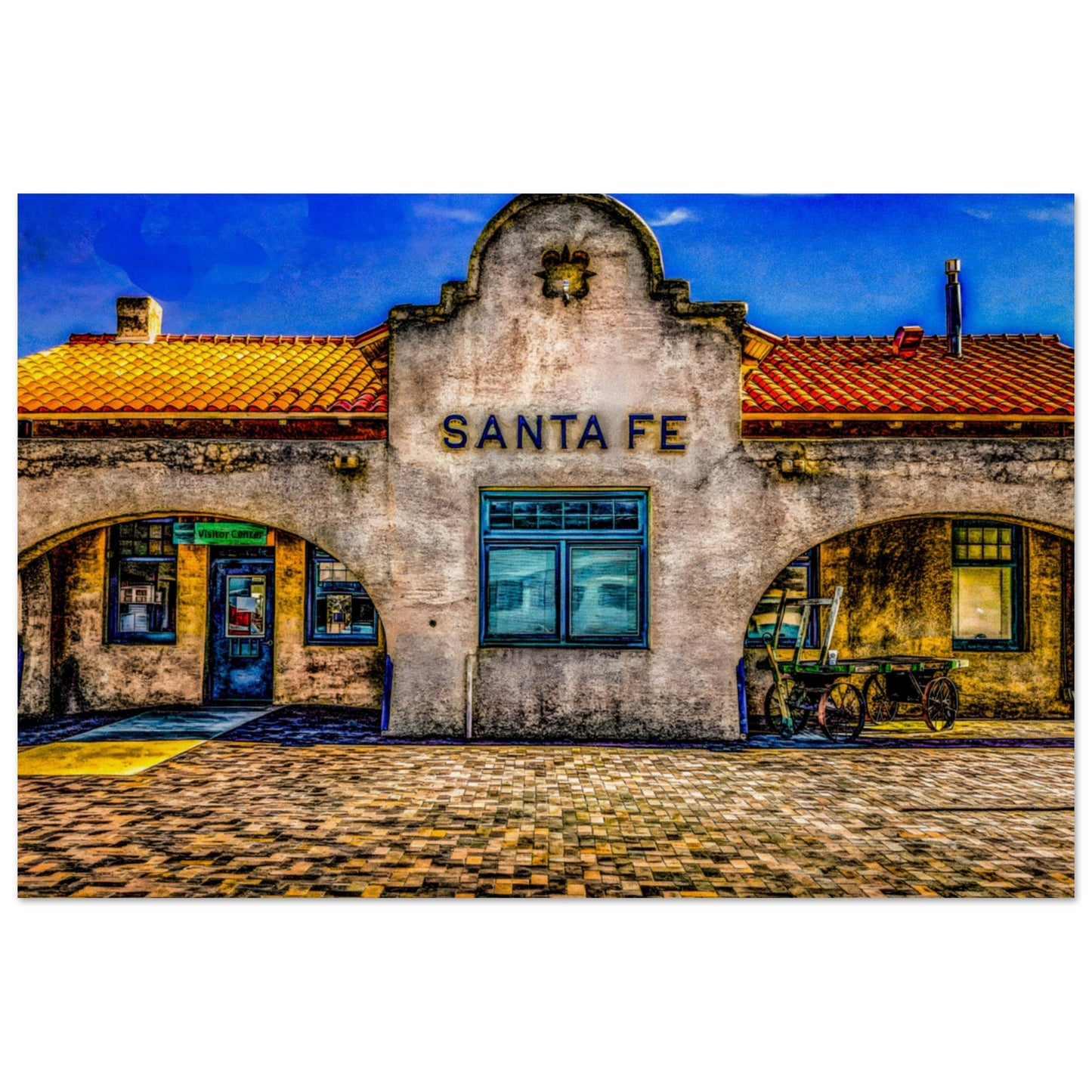 The Depot; Santa Fe, New Mexico Train Station Wood Print Communitea Books James Bonner