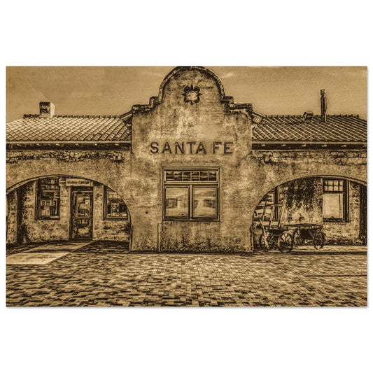 The Depot; Santa Fe, New Mexico Wood Print Communitea Books James Bonner