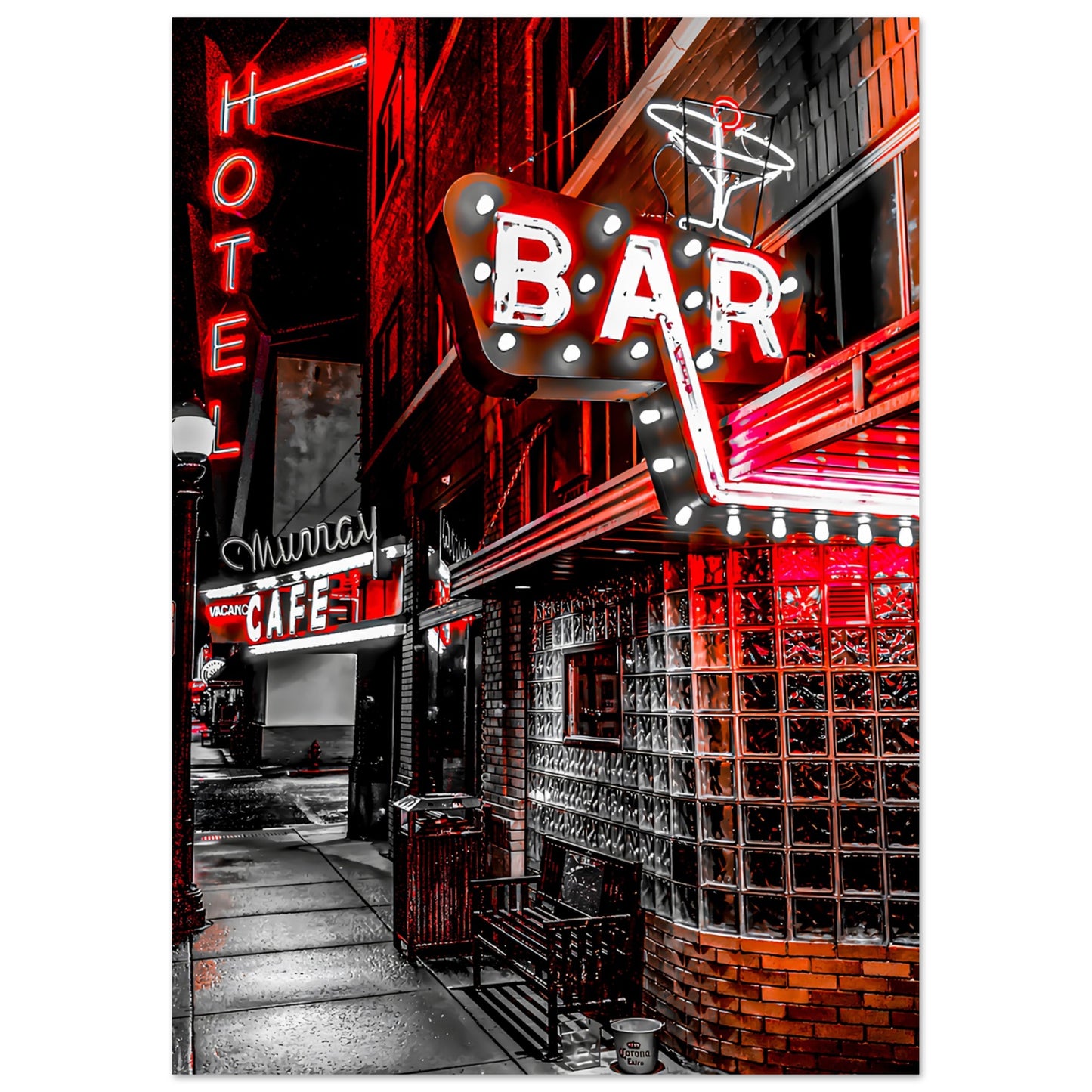 The Murray Hotel & Bar Red, Black, & White Premium Matte Poster Communitea Books James Bonner