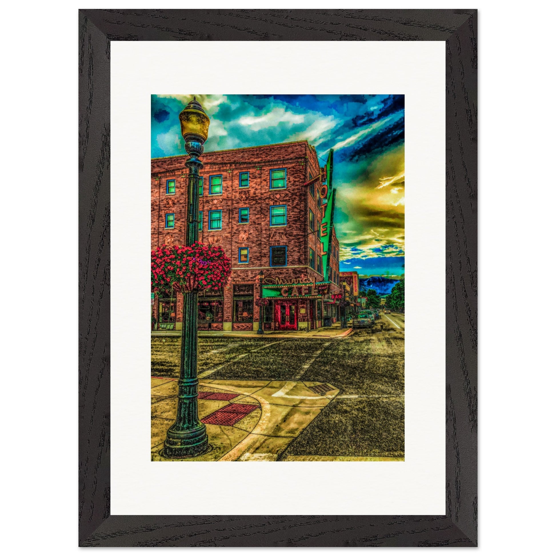 The Murray Hotel; Livingston, Montana Wood Framed Print Communitea Books