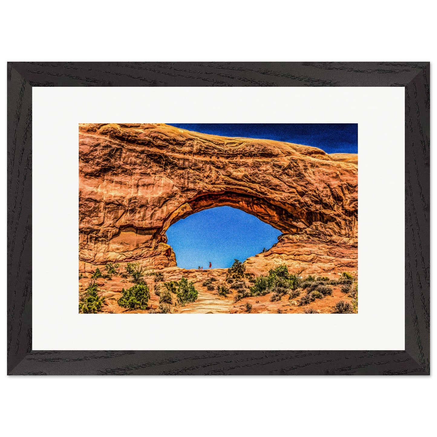 The Window Arch; Arches National Park, Moab, Utah Wood Framed Print Communitea Books James Bonner