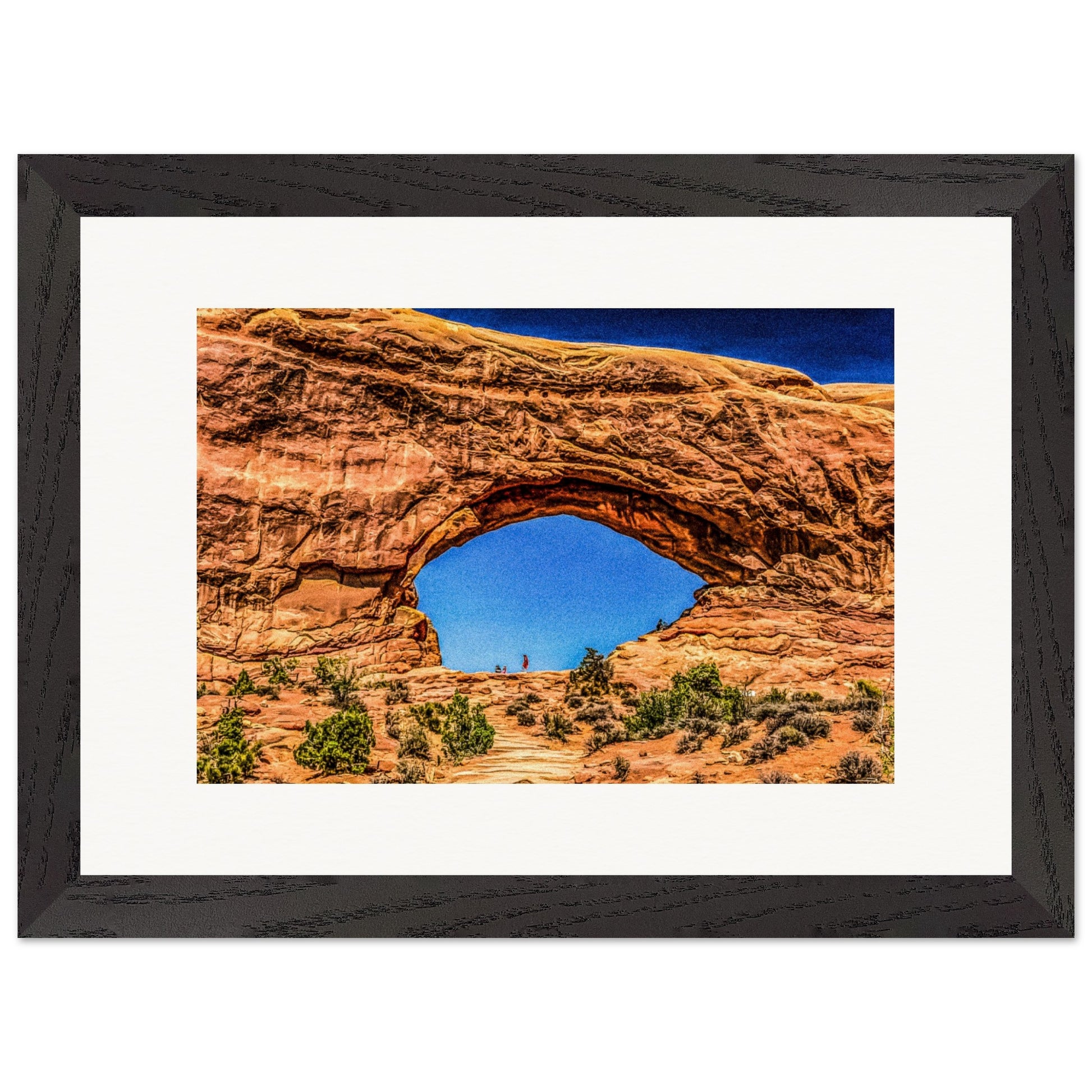 The Window Arch; Arches National Park, Moab, Utah Wood Framed Print Communitea Books James Bonner